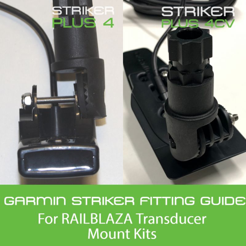How To Fit Garmin Striker Plus 4 & 4CV Transducer To RAILBLAZA Transducer Mounts