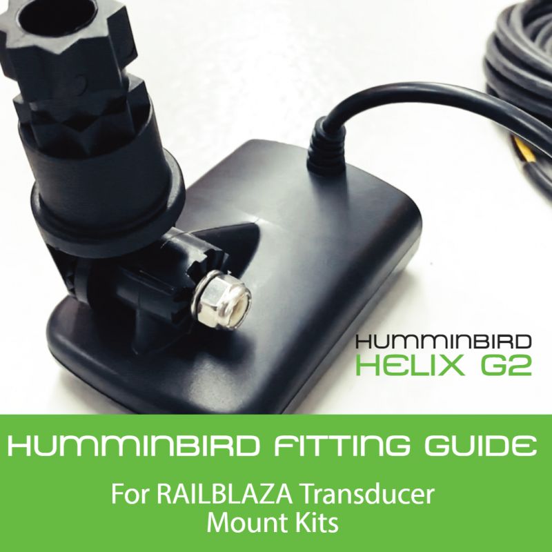 How to fit Humminbird Helix G2 transducer to RAILBLAZA Transducer Mount
