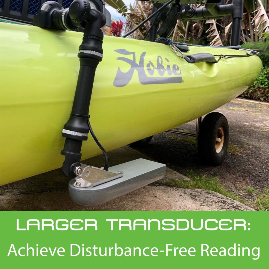 Fitting larger Transducers For Disturbance-Free Readings With RAILBLAZA Transducer Arm