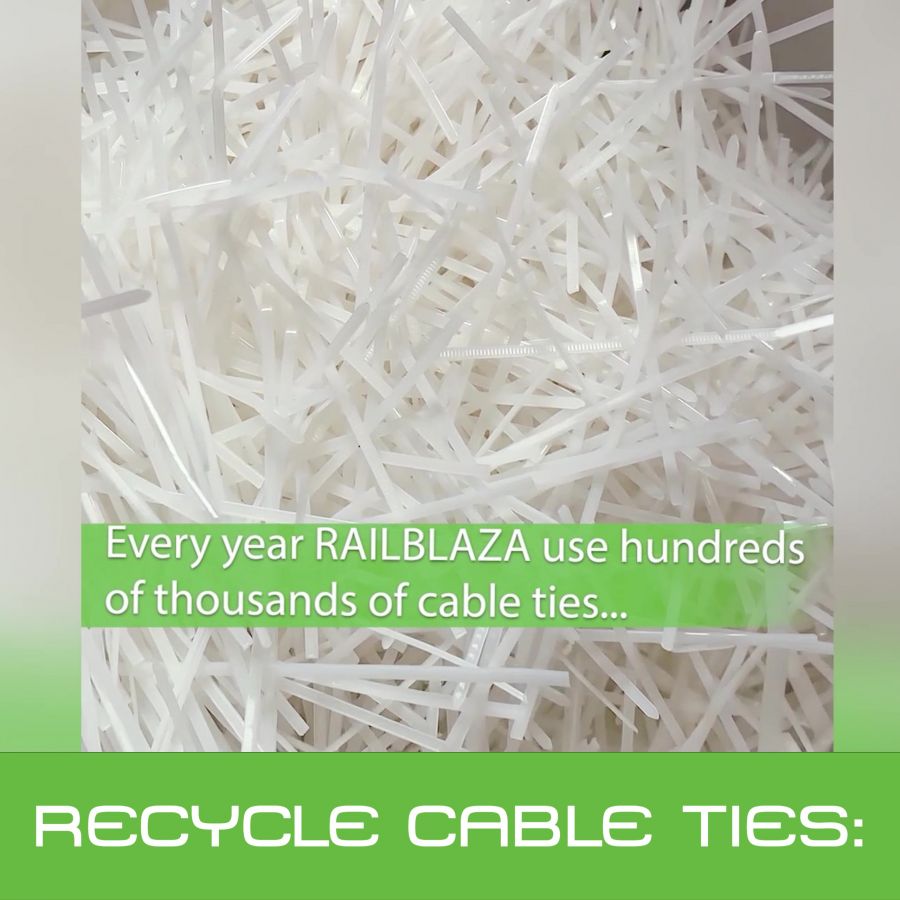 RAILBLAZA Recycle Cable Ties - Reduce - Reuse - Recycle
