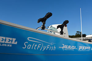 Superfly 19 debut at Hutchwilco Boat Show, sponsored by RAILBLAZA